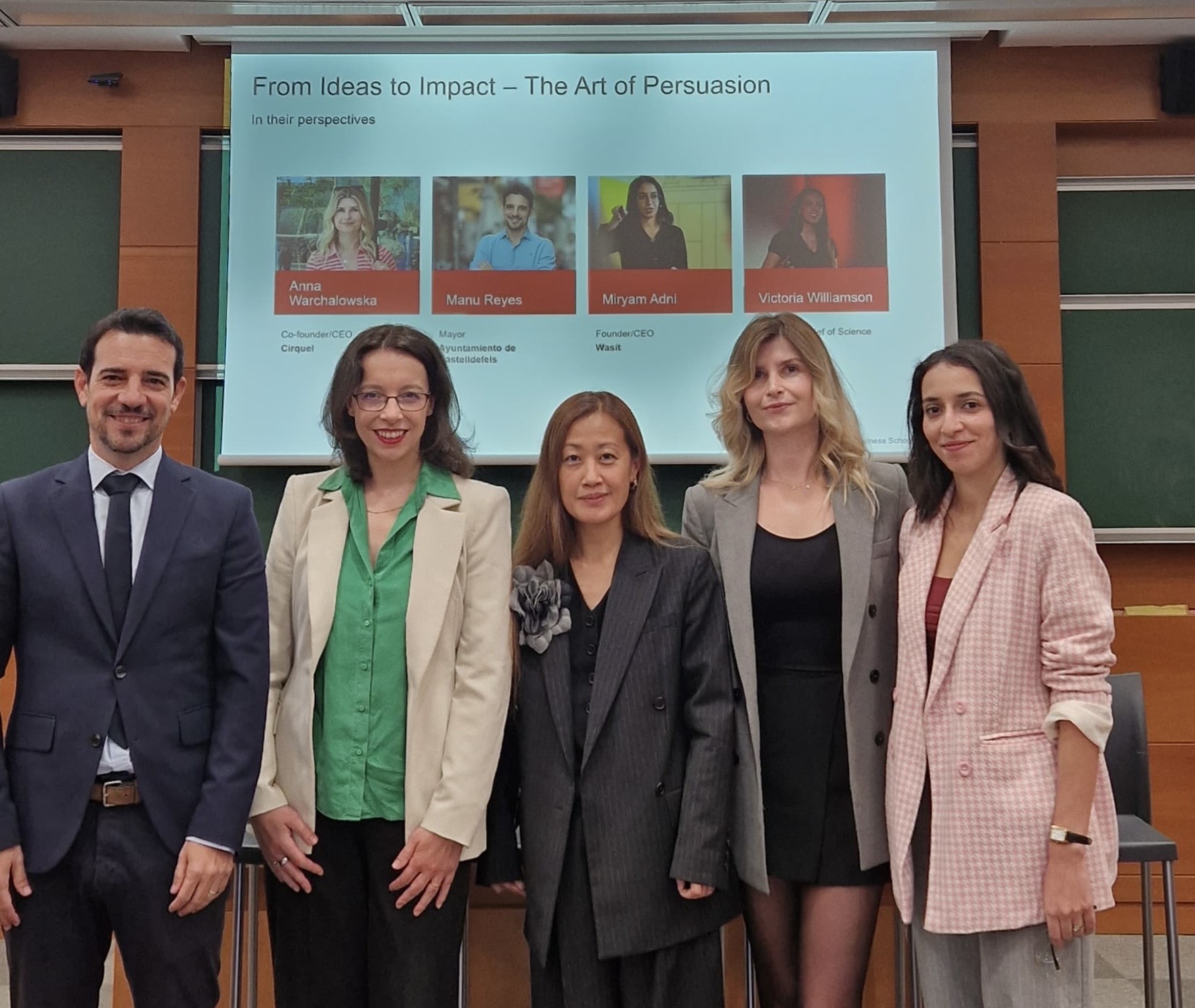 Panelists: Manu, Victoria, Phuong (IESE), Anna, Miryam.